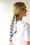 DOTS SCARF - white blk